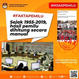 Menu cek hoax di aplikasi android KPU RI PEMILU 2019