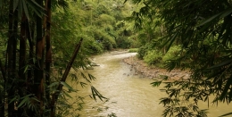 Sungai melintasi kampung baduy