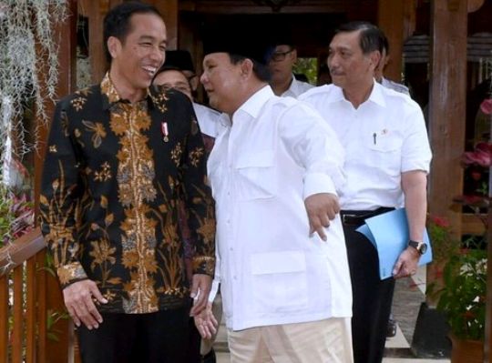 Jokowi,prabowo,luhut binsar pandjaitan.sumber : twitter @pramonoanung