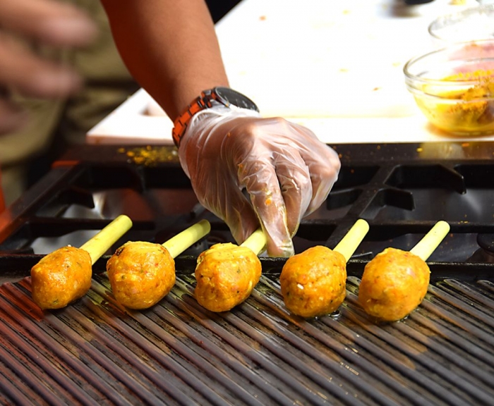 Sate lilit andaliman. (Foto GANENDRA)