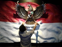Burung Garuda Pancasila di Sudut Museum Diorama Purwakarta