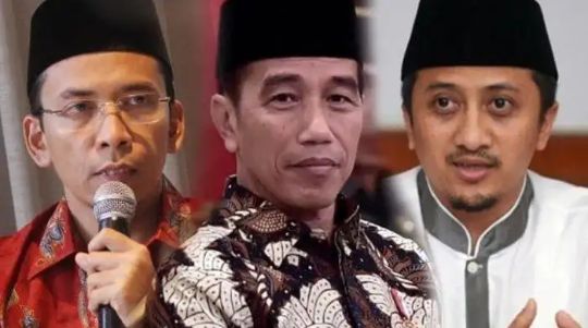 Tuan guru Bajang,Jokowi,UYM.sumber : kolase tribun video