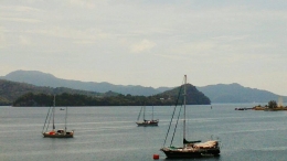Beragam kapal layar/Yatch di Teluk Sabang