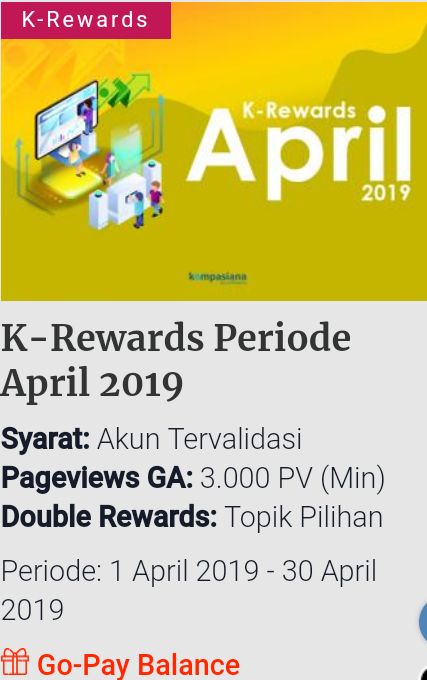 K rewards.foto : screenshot pribadi/kompasiana.com