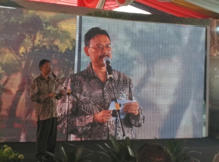 Syukur Irwanto, Sekjen Kementerian Pertanian mewakili Menteri Pertanian Amran Sulaiman menyampaikan sambutannya dalam peresmian Museum Pertanian (22/4/19) (dokpri)
