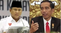 Jokowi dan Prabowo.sumber : kolase tribunews.com