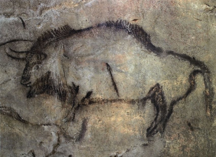 Byson cave painting from the Niaux Cave, France