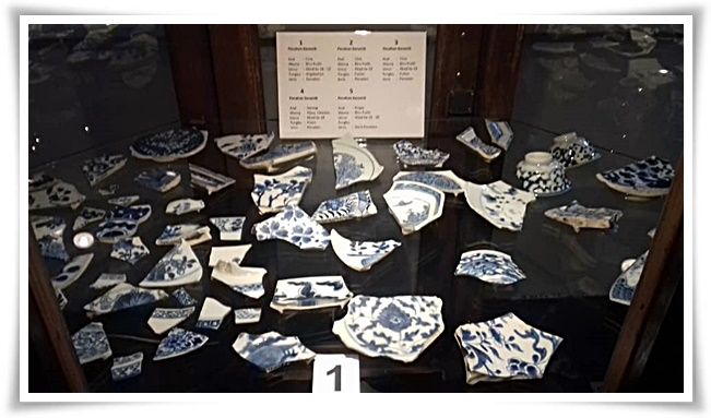 Pecahan keramik kuno temuan dari Batavia dan Banten Lama (Dokpri)