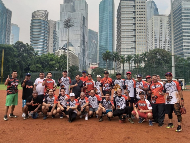 Klub Sofbol Partha di SEA Slowpitch Tournament 2019, Senayan, Jakarta (dok.pri)