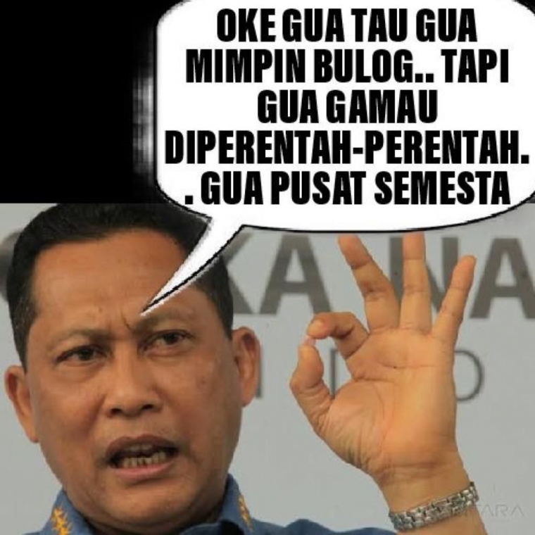 Pimpinan bulog (meme editan pribadi)