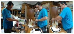 Adikku Didit, yang membuat Meemocktails rasa Strawberry Mojito dan Honey Lemonade untukku (Dokumentasi pribadi)