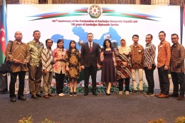 Bareng kawan-kawan di acara 101 Anniversary Republik Demokratik Azerbaijan di Hotel Kempinsky, Jakarta Pusat, Senin 29 April 2019. (Humaidy)