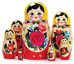 Seperti ini Russian Doll yang asli. Semua boneka yang kecil-kecil aslinya berada dalam tubuh boneka terbesar. Sumber: Amazon