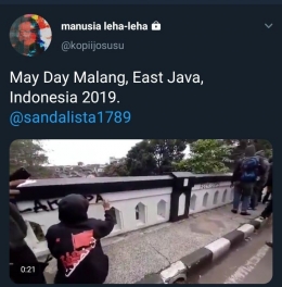 Vandalisme Cagar Budaya (sumber: twitter.com/kopiijosusu)