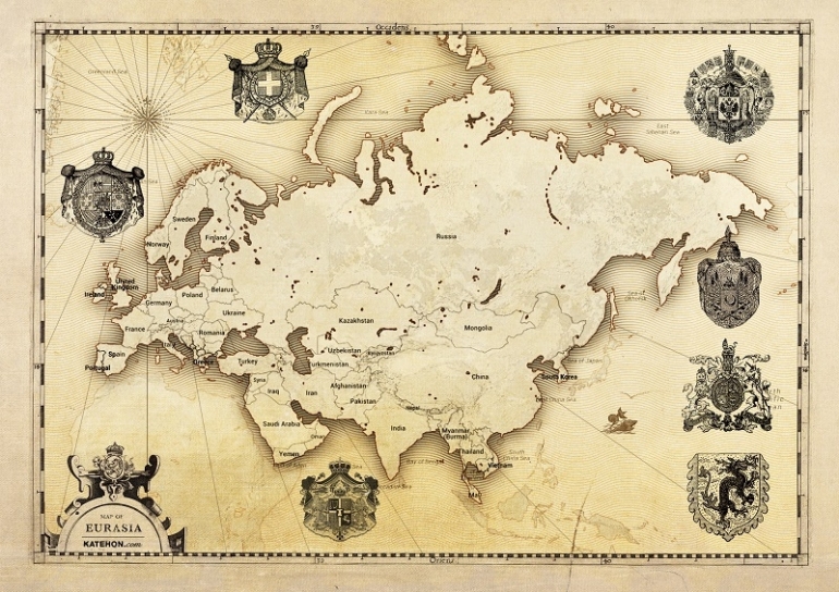 ilustrasi geopolitik eurasia | katehon.com