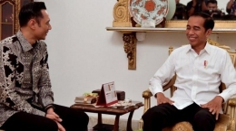 Presiden Joko Widodo saat menerima kunjungan AHY (Foto: Tribunnews.com)