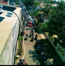 Dokpri/ Pawai motor sebagai perayaan kelulusan anak SMA di Kota Pekalongan