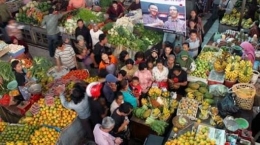 Pasar tradisional Balikpapan | Tribunnews.com