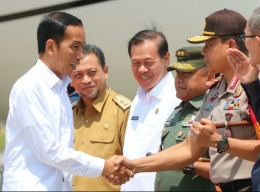 Presiden Jokowi Disambut Pejabat Jajaran Kaltim | Dokumen Pribadi