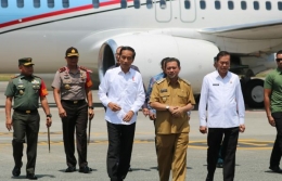 Presiden Jokowi tiba di Bandara Sams Sepinggan Balikpapan | Dokumen Pribadi