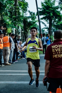 Ekspresi saya memasuki garis finish MJM 2019. Foto by: official Jogmar | dokpri