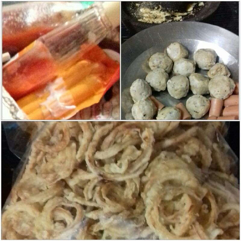 Bumbu,Bakso lele,sosis,keripik onion (dokpri)