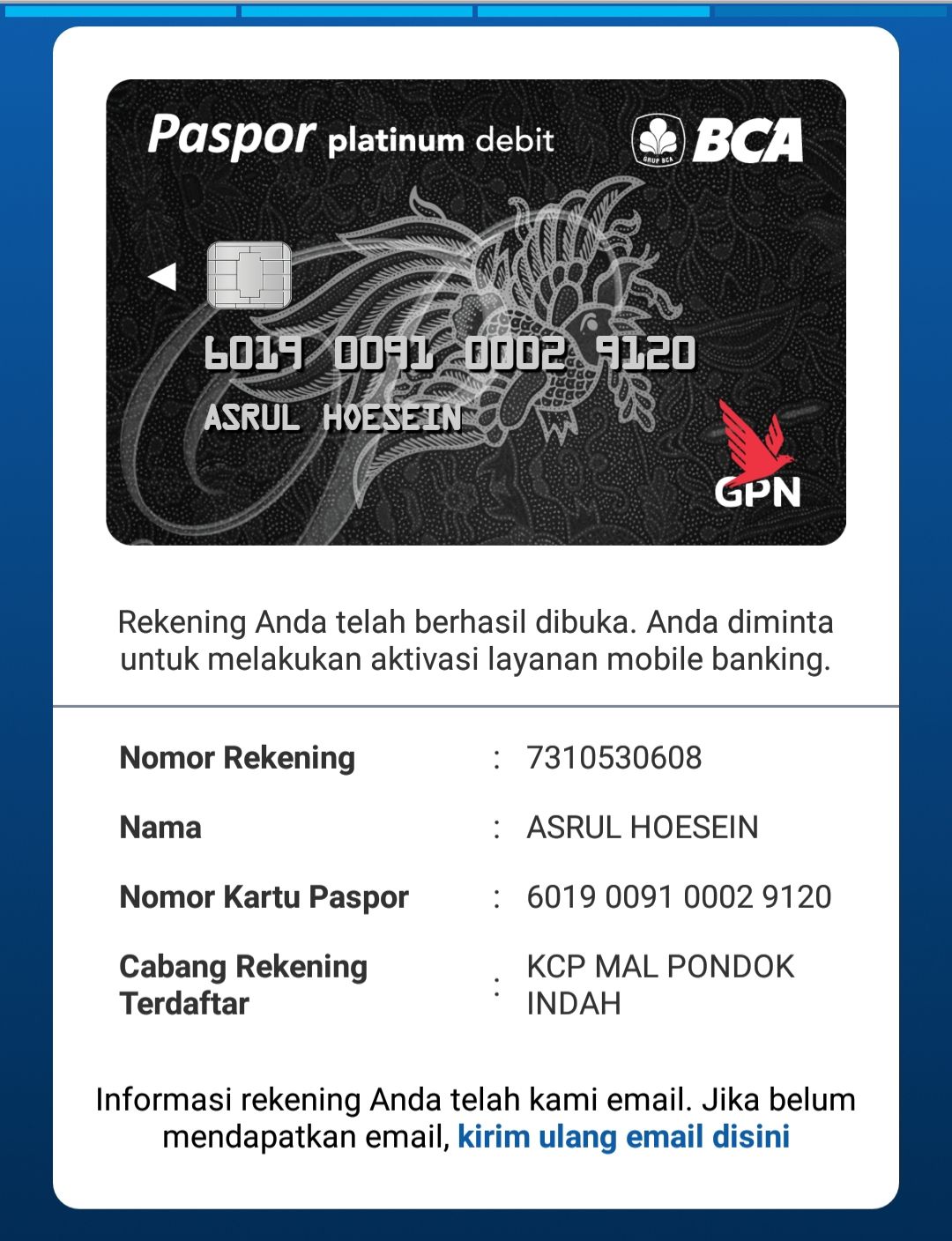 Ilustrasi: Membuka rekening baru BCA Mobile Banking dibikin simpel melalui onlin (11/05/19). Sumber: Pribadi.