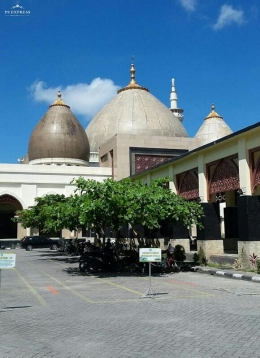 Persinggahan yang nyaman,masjid raya Bangkinang, Kampar. foto: pribadi/ps express
