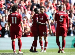 (Liverpool akhiri musim dengan kemenangan 2-0 namun gagal juara / sumber foto dilansir dari Daily mail.co.uk/Reuters)