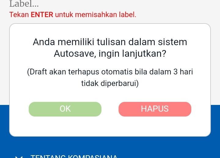 Autosave yang menyelamatkan tulisan - dokpri