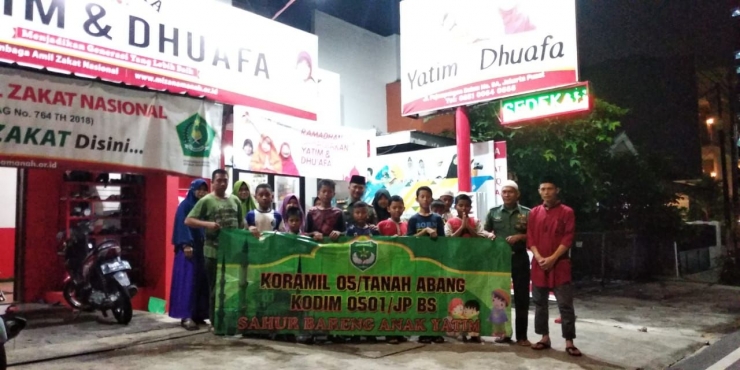 Koramil 05/Tanah Abang Berbagi dengan anak yatim & Dhuafa | dokpri