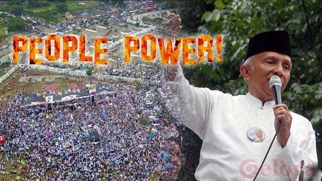 Amien Rais dan People Power (Sumber: korankota.co.id)