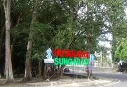 Hutan Kota Sungailiat di jalan A. Yani Sungailiat, kabupaten Bangka (dokpri) 