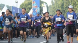 Para peserta Mandiri Jogja Marathon 2019 (Sumber: Jogja.tribunnews.com)