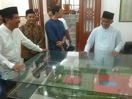 Sofyan Djalil Melihat Mini Atur Masjid Raya Baiturrahman-dokpri