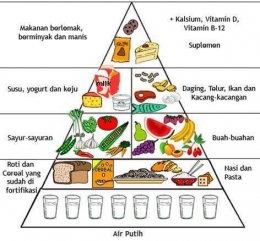 Ilustrasi Piramida Makanan (Sumber: ehajulaeha027.wordpress.com)