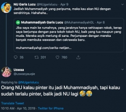 Tangkap layar akun Twitter @NUgarislucu