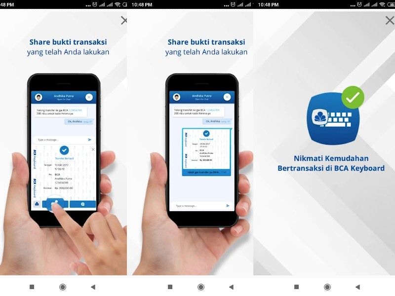 Share bukti transaksi dari BCA Keyboard / dok.pribadi