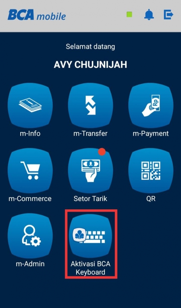 Aplikasi sudah ada di BCA Mobile (dok.pri)