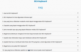 FAQ BCA Keyboard. Sumber: www.bca.co.id/bcakeyboard