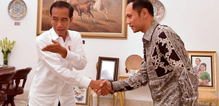 AHY saat diterima Jokowi pasca Pemilu 2019. foto: pojoksatu