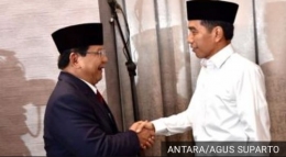 Jokowi dan prabowo.sumber : antara/agus suparto