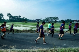 Rute yang melewati Persawahan (foto: www.mandirimarathon.com)