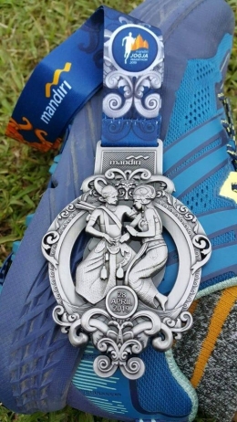 Gambar 5: Medali Mandiri Marathon Jogja 2019, sumber : Kompas.com