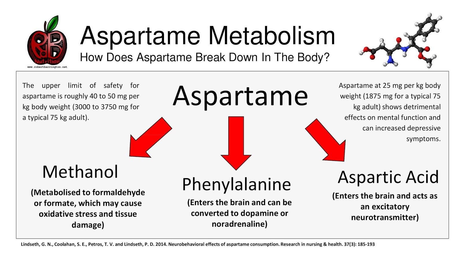 Produk hasil metabolisme aspartam, sang pemanis buatan. - Sumber RdBNutrition.com