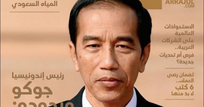 Jokowi, Cover Utama Majalah Arab I Gambar : Tribun