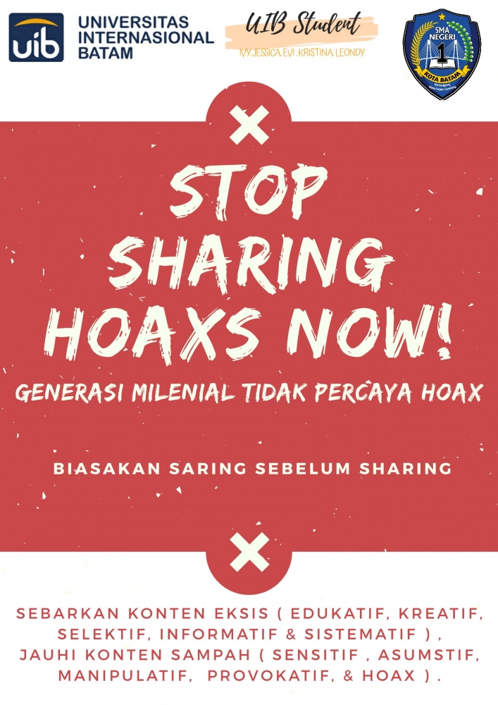 Poster Ajakan Stop Sharing Hoax - Ivy Lee