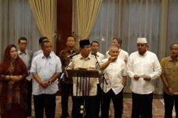 Prabowo dan kolega | Foto: IDN Times/Irfan F. 
