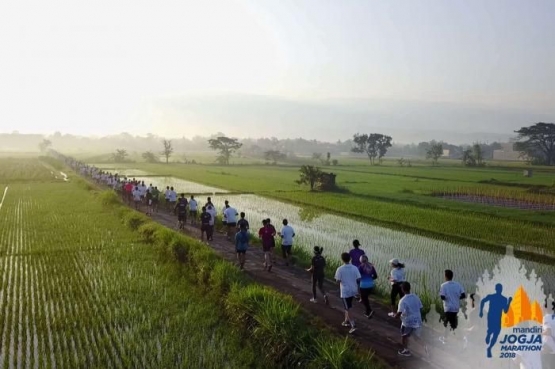 Pemandangan alam Jogja yang memanjakan mata. Sumber foto: https://mandirimarathon.com/gallery