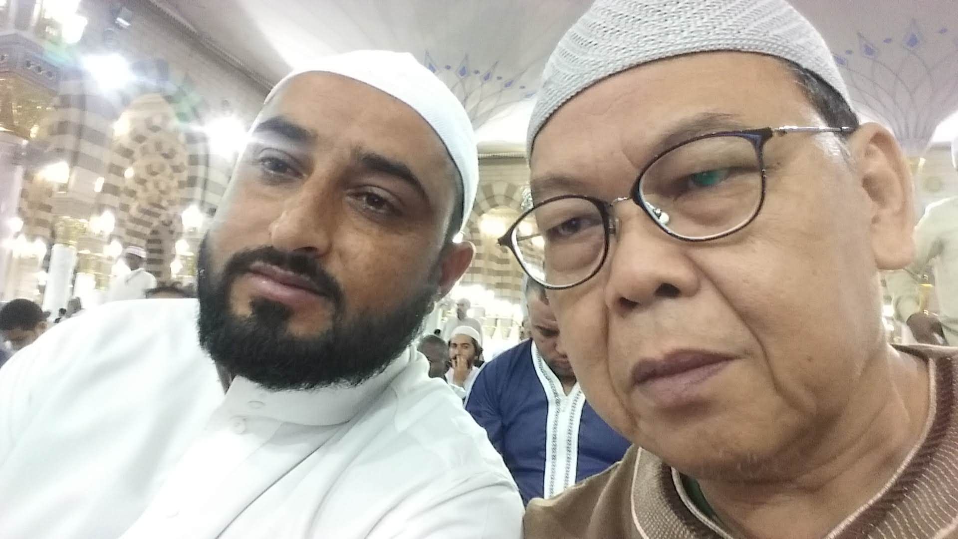 Tariq Hussain, dari Masjid Nabawi, minta dukungan RI untuk Palestina. Foto | Dokpri